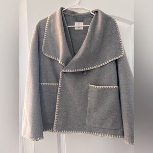 Primark Gray Jacket with White Accents
